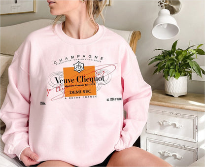 Champagne Veuve Rose Shirt Champagne Tennis Club Orange Champagne Rosa Label Shirt Champagne Veuve Rose Sweatshirts Gifts For Best Friend - Lilybirchmarket
