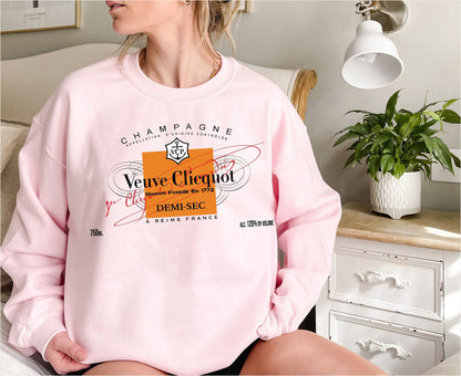 Champagne Veuve Rose Shirt Champagne Tennis Club Orange Champagne Rosa Label Shirt Champagne Veuve Rose Sweatshirts Gifts For Best Friend - Lilybirchmarket