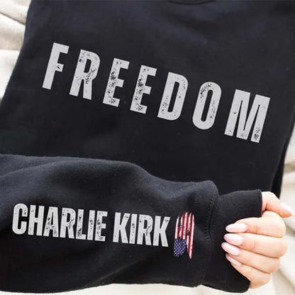Charlie Kirk Merch Freedom Charlie Kirk Sweatshirt Freedom Merch Gifts For Girlfriend - Lilybirchmarket