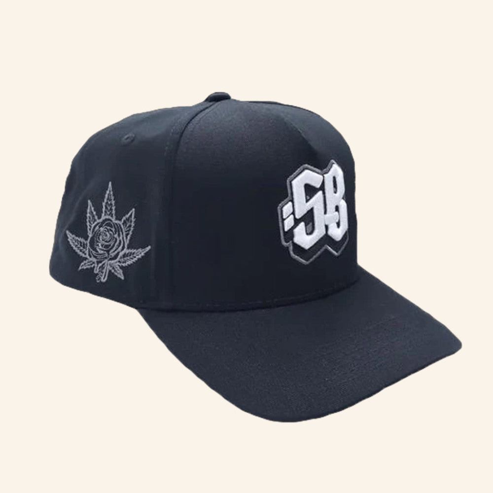 Eladio Carrion Merch Sauce Boyz Rose Hat Black Embroidered Gift Ideas For Boyfriend - Lilybirchmarket