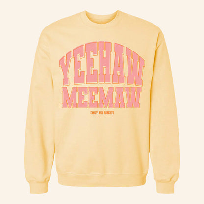 Emily Ann Roberts Merch Yeehaw Meemaw Crewneck Emily Ann Roberts Sweatshirt Gifts For Wife - Lilybirchmarket
