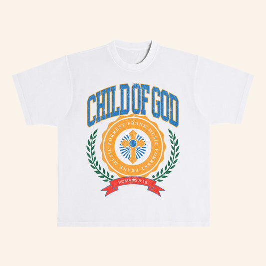 Forrest Frank Merch Child Of God Shirt COG Crest White T-Shirt Forrest Frank Tour Merch - Lily Birch Market