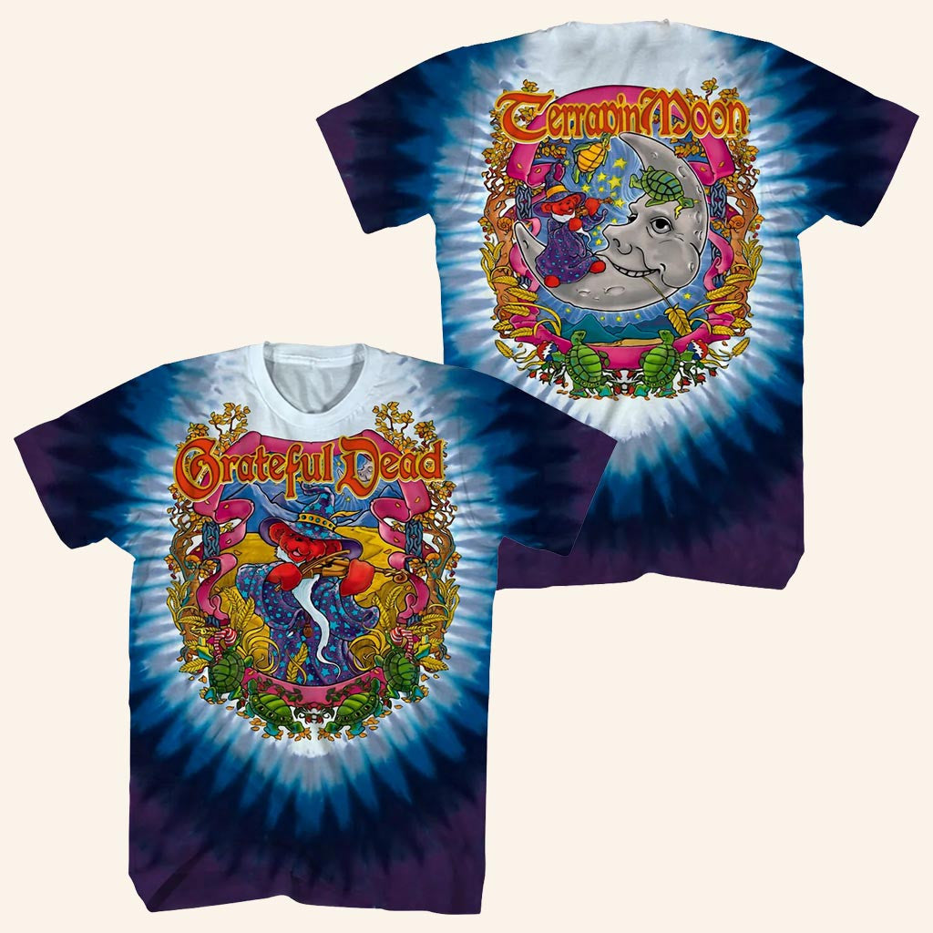 Grateful Dead Merch Terrapin Moon Tie Dye Shirt Best Gifts For Rock Music Lovers - Lily Birch Market