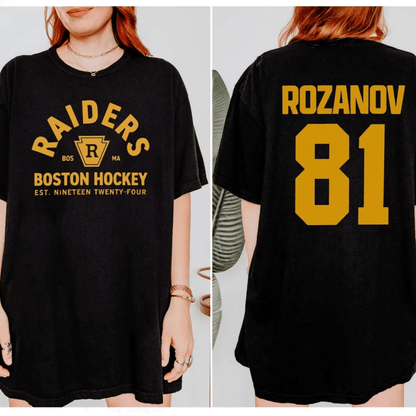 Ilya Rozanov 81 Boston Raiders Hockey Shirt Hudson Williams Connor Storrie Shirt Gifts For Her - Lily Birch Market