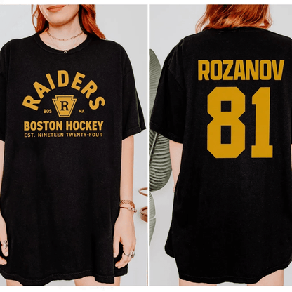 Ilya Rozanov 81 Boston Raiders Hockey Shirt Hudson Williams Connor Storrie Shirt Gifts For Her - Lily Birch Market