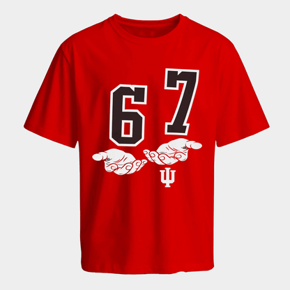 Indiana Football 6 7 T-Shirt Six Seven Meme Shirt Gifts For Football Lovers - Lily Birch Market
