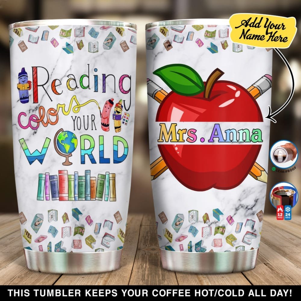 Librarian Summer Reading Colors Your World Personalized Tumbler