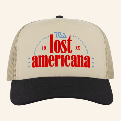 Mel's Drive In Merch Mels X Mgk Lost Americana Trucker Cap Gifts For Dad - Lilybirchmarket