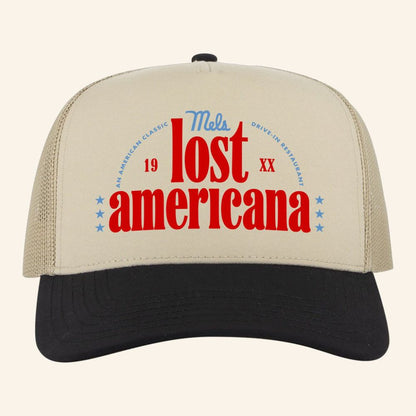 Mel's Drive In Merch Mels X Mgk Lost Americana Trucker Cap Gifts For Dad - Lilybirchmarket