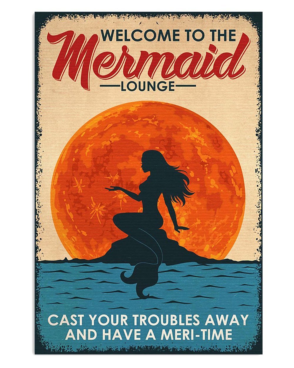 Mermaid Poster Beach Summer Vibes