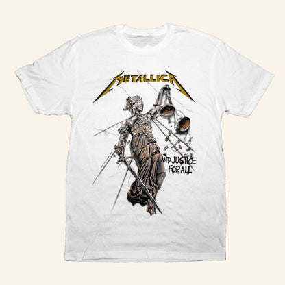 Metallica Merch And Justice For All Album Cover T-Shirt Music Lover Gifts For Him - Lily Birch Market