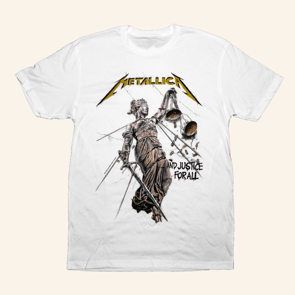 Metallica Merch And Justice For All Album Cover T-Shirt Music Lover Gifts For Him - Lily Birch Market
