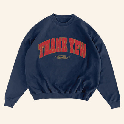 Morgan Wallen Merch Thank Yew Crewneck Sweatshirt Christmas Gifts For Guys - Lilybirchmarket