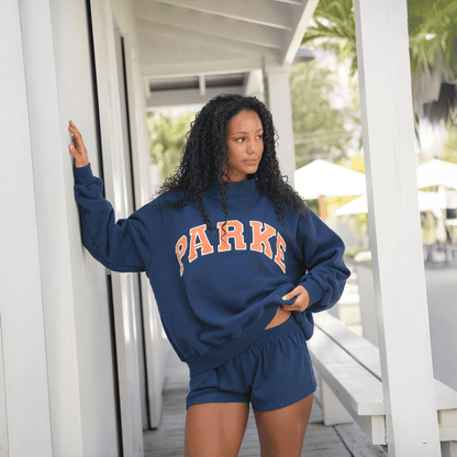 Navy Parke Sweatshirt Parke Summer Drop Great Gifts For Wife - Lilybirchmarket