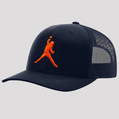 OBVIOUS SHIRTS Merch Air Caleb Navy Trucker Hat Embroidered Good Gifts For Basketball Lovers - Lilybirchmarket