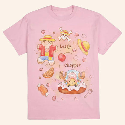 One Piece Merch Luffy Chopper Sweets T-Shirt Birthday Ideas For Her - Lily Birch Market