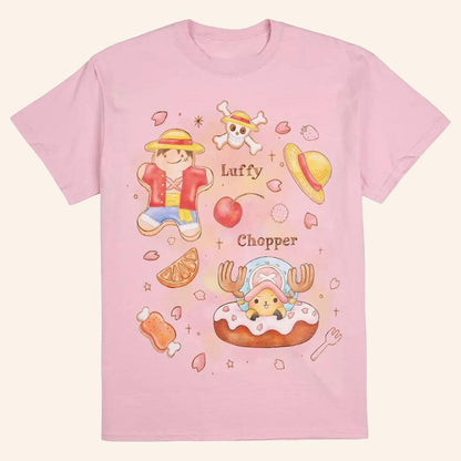 One Piece Merch Luffy Chopper Sweets T-Shirt Birthday Ideas For Her - Lily Birch Market
