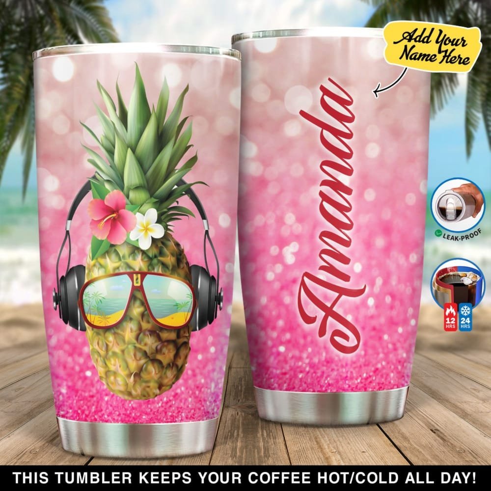 Pineapple Summer Personalized Tumbler