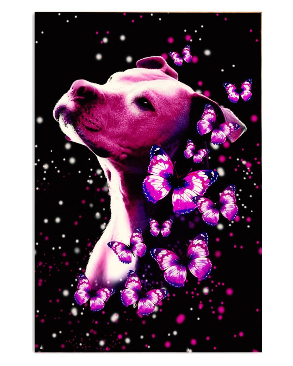 Pitbull Mom and Dad Side View Poster