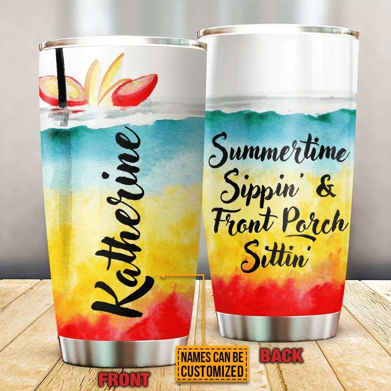 Porch Summertime Sippin Personalized Tumbler