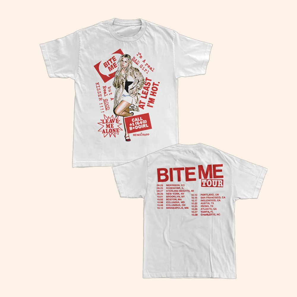 Renee Rapp Merch White Date Back Tour T-Shirt Gifts For Music Lovers - Lily Birch Market