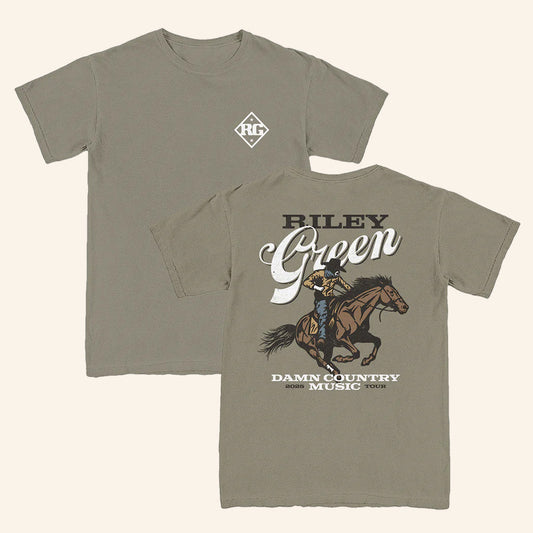Riley Green Merch Tour 2025 Cowboy T-Shirt Gifts For Music Lovers - Lily Birch Market