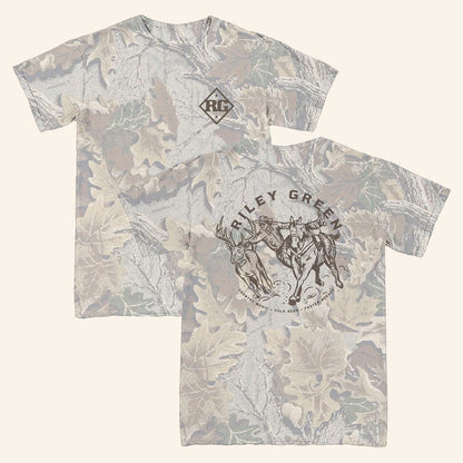 Riley Green Merch Tour 2025 Real Tree Camo T-Shirt Gift Ideas For Dad - Lily Birch Market