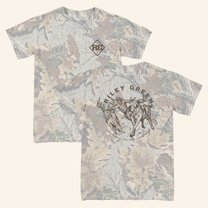Riley Green Merch Tour 2025 Real Tree Camo T-Shirt Gift Ideas For Dad - Lily Birch Market