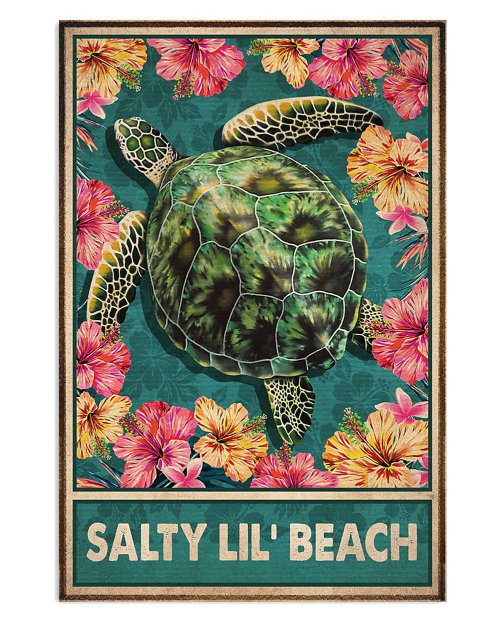 Salty Beach Sand Sea Summer Poster