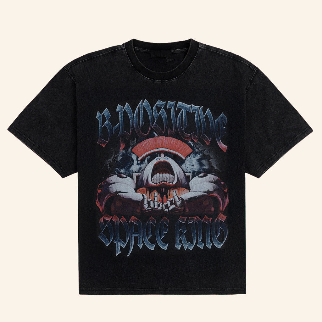 Space King Merch B Positive Wash T-Shirt Best Birthday Gift For Husband - Lily Birch Market
