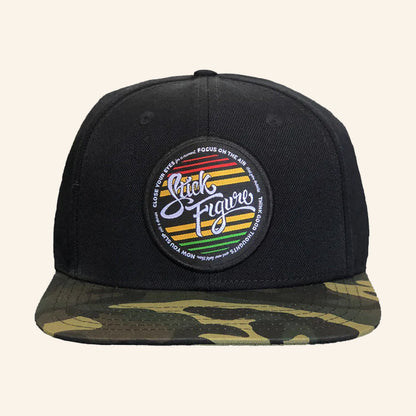Stick Figure Merch Think Good Thoughts Snapback Hat Best Gifts For Music Lovers - Lilybirchmarket