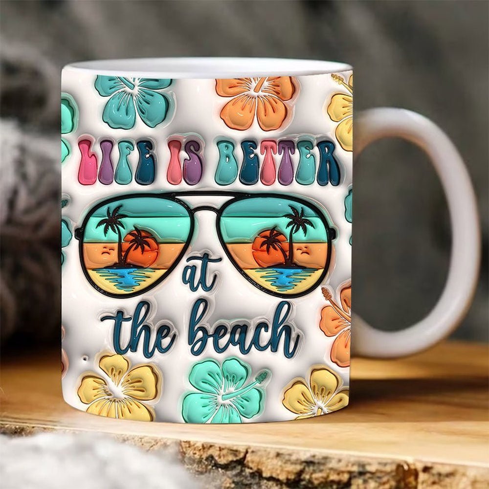 Summer Beach 3D Coffee Mugs Gifts