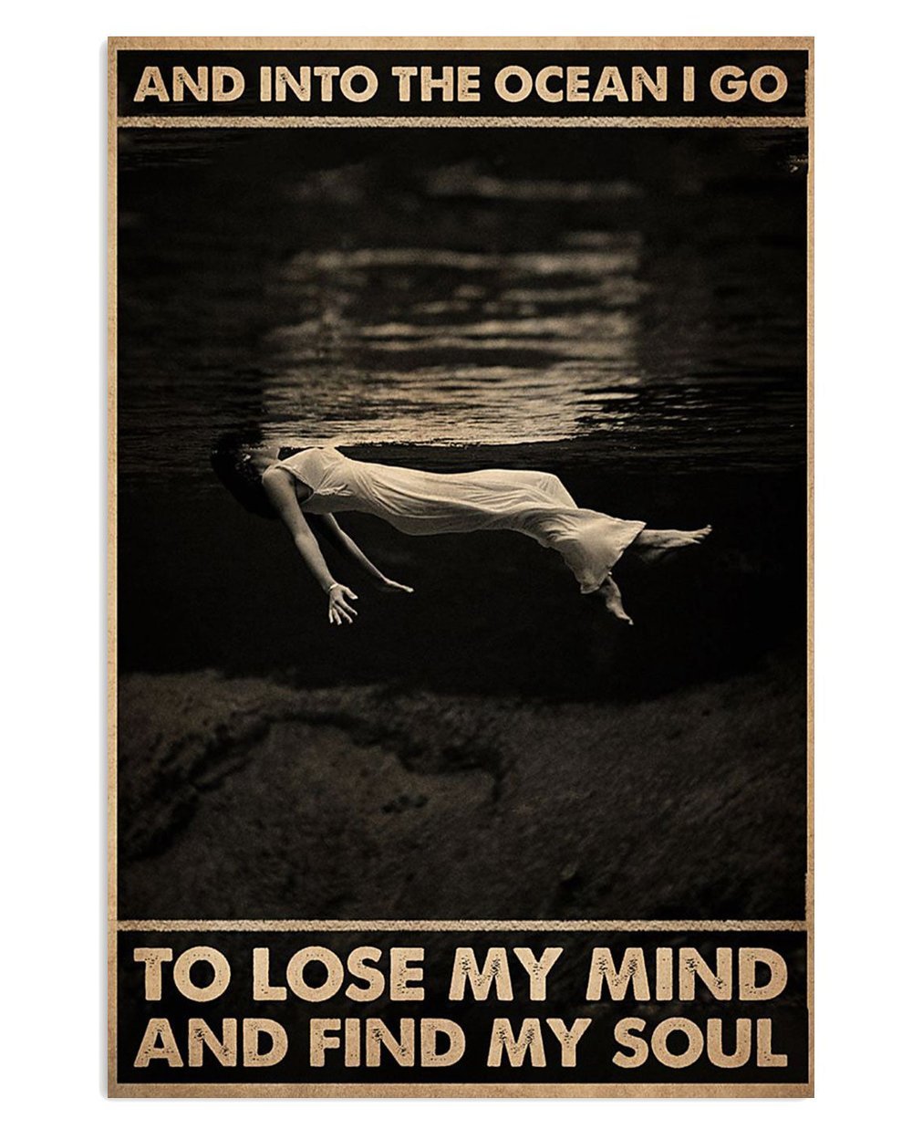 Summer Beach Ocean Lose My Mind Find My Soul Sand Sea Ocean Poster