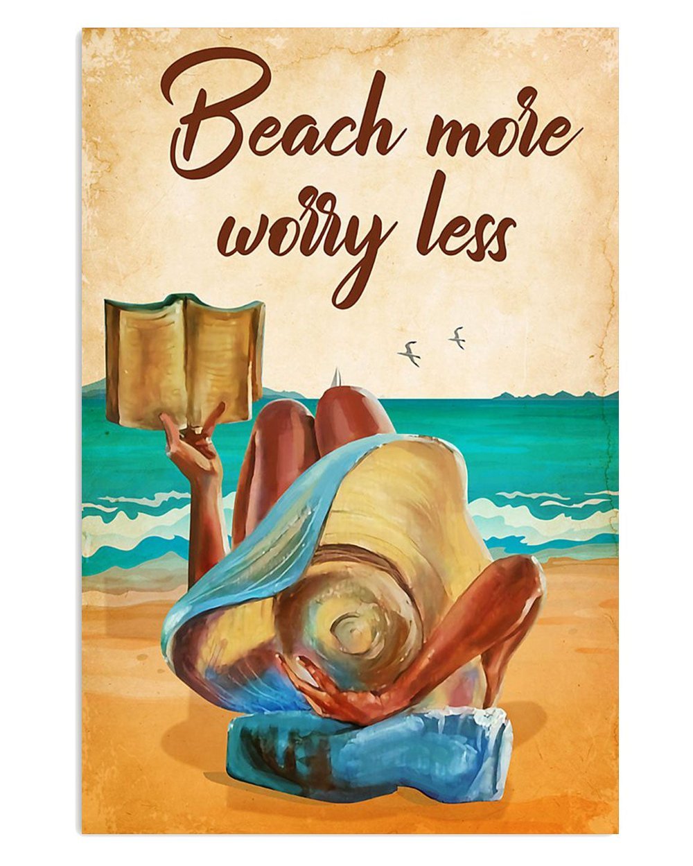 Summer Beach Poster with Inspirational Quote