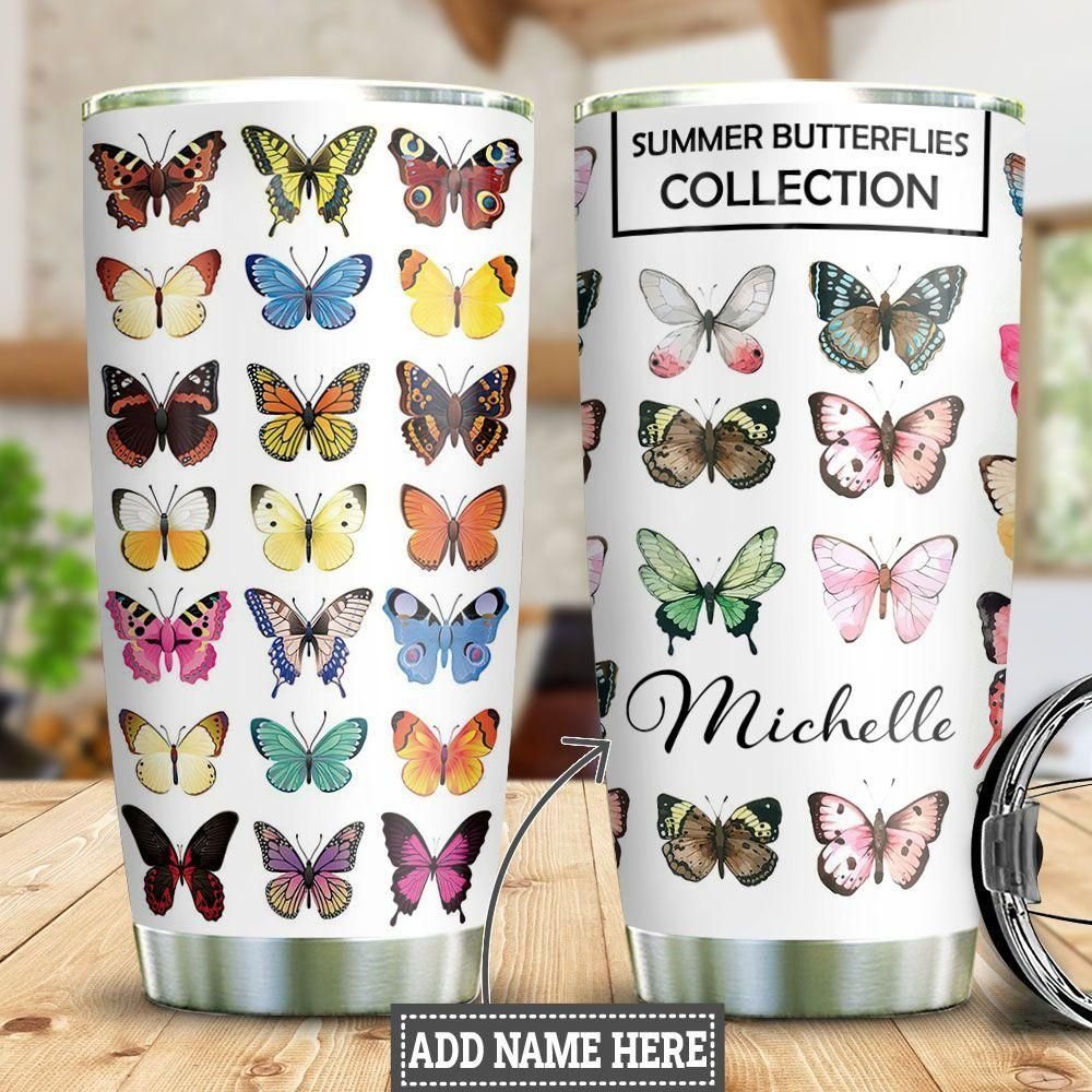 Summer Butterflies Personalized Tumbler