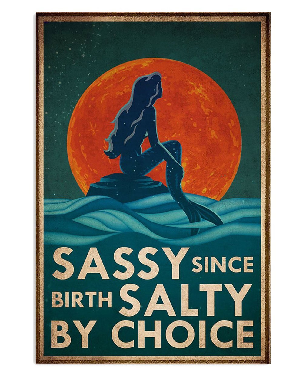 Summer Ocean Sassy Birth Gift Beach Sea Poster