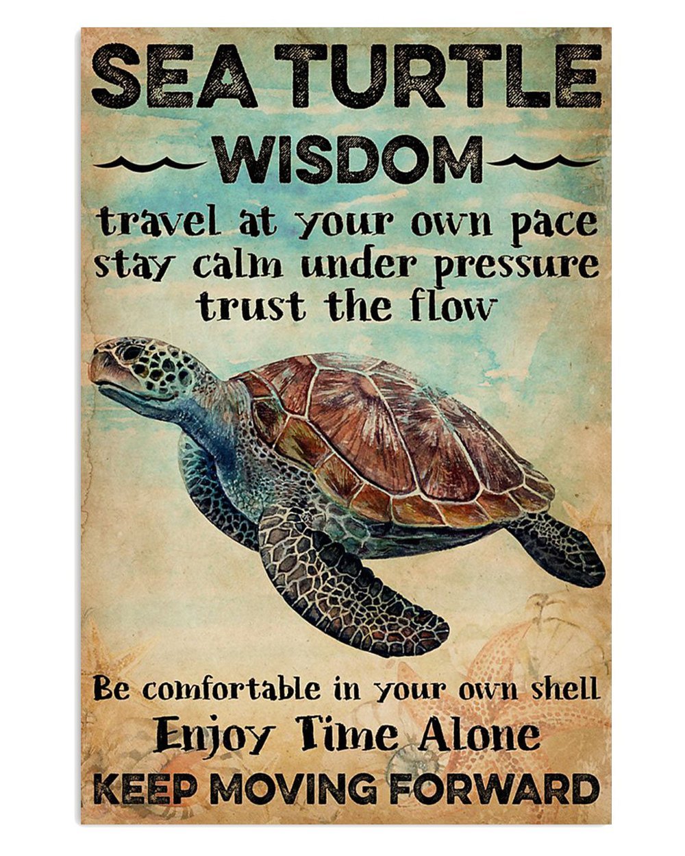 Summer Ocean Sea Turtle Gift For Beach Poster