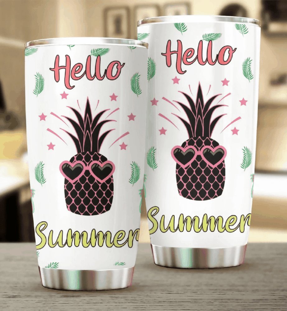 Summer Pineapple Personalized Tumbler