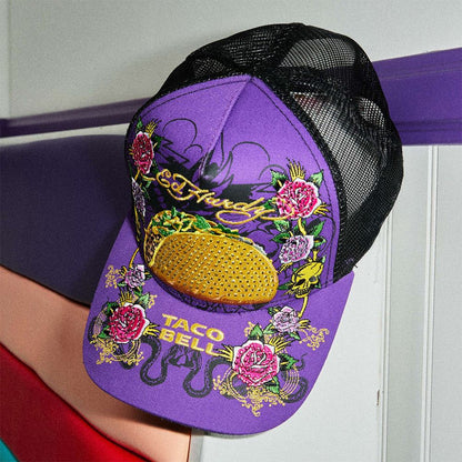 Taco Bell Ed Hardy Hat Printed Gift Ideas For Him Her - Lilybirchmarket