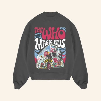 The Who Merch The Who Magic Bus Crewneck Sweatshirt Best Gifts For Boyfriend - Lilybirchmarket