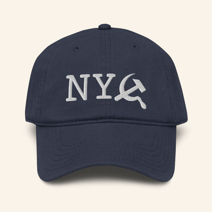 Tucker Carlson Network Merch NY Commie Navy Hat Embroidered Gift Ideas For Dad - Lilybirchmarket