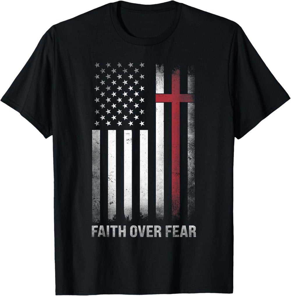 US Christian Flag Cross Fearless