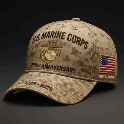 US Marine Corps 250th Anniversary 1775 2025 Hat Proud Marines Cap Gifts For Dad - Lilybirchmarket