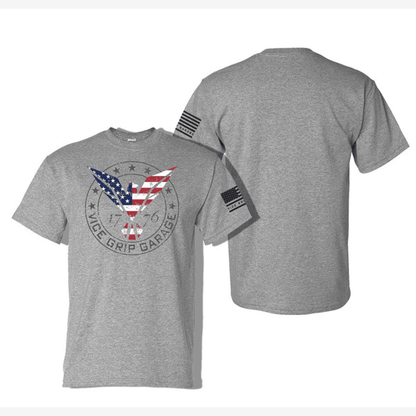 Vice Grip Garage Merch Vice Grip Garage Flying Eagle 1776 American Flag T-Shirt Patriotic Gifts - Lily Birch Market