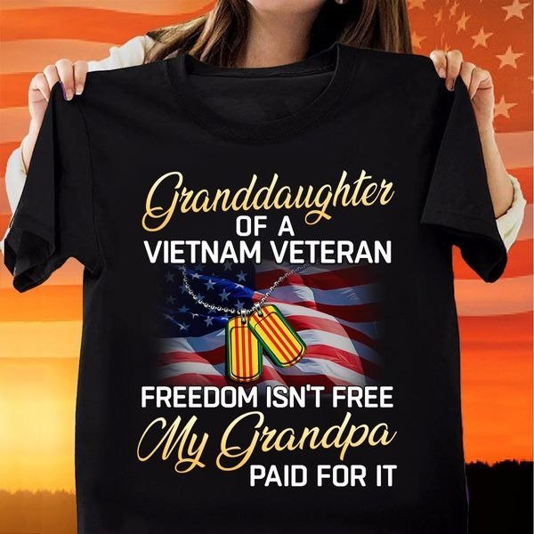 Vietnam Veteran Granddaughter Gift Shirt Veterans Day Christmas