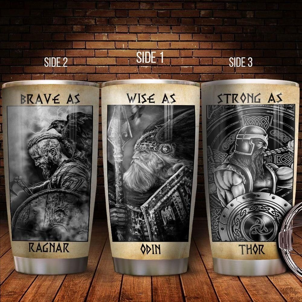 Viking Brave Wise Strong Personalized Tumbler