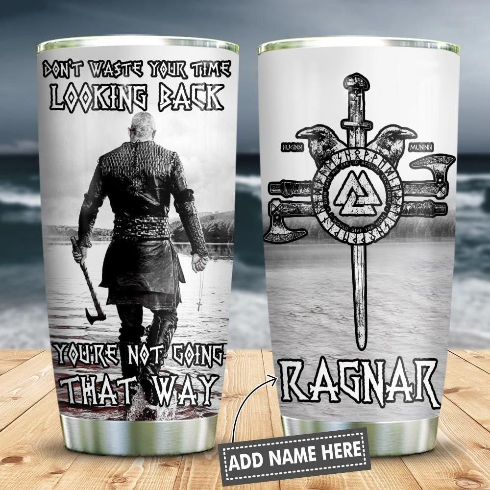 Viking Don't Look Back Personalized Tumbler