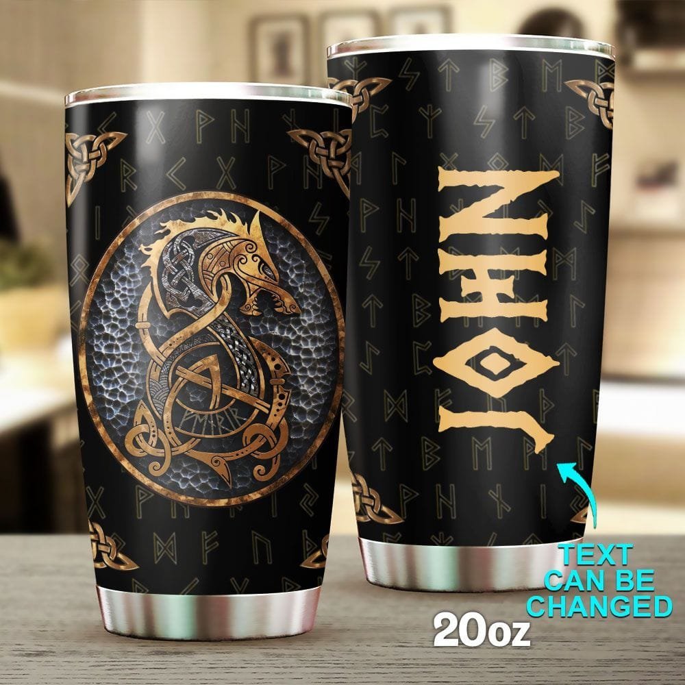 Viking Fenrir Wolf Personalized Tumbler