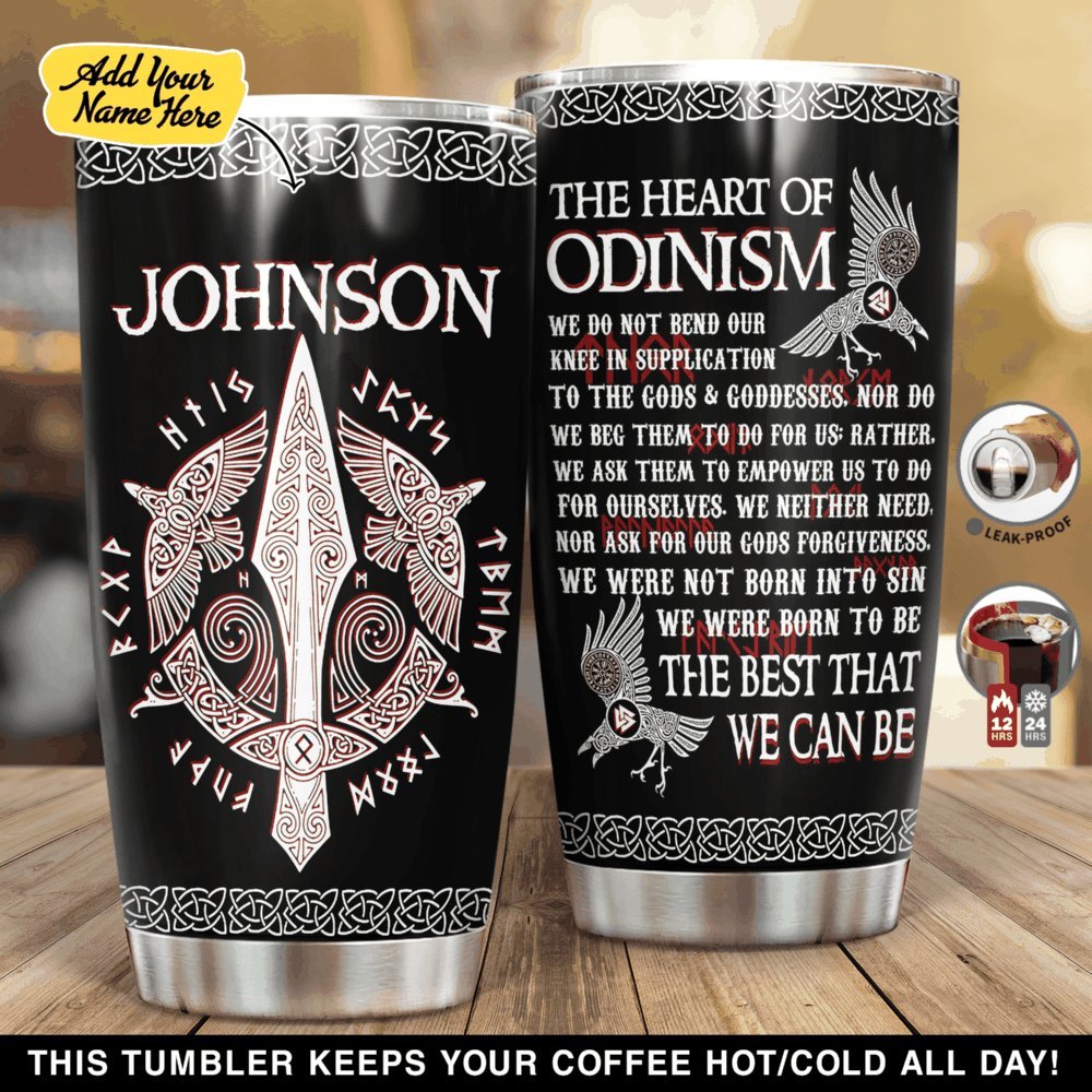 Viking In The Heart Of Odinism Personalized Tumbler