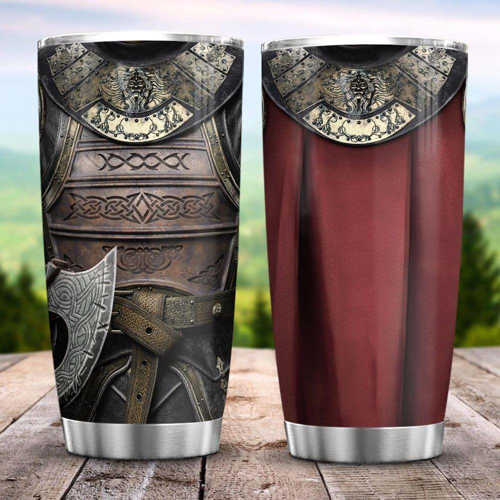 Viking Leather Armor Personalized Tumbler